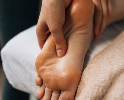 Foot massage based on reflexology at The Essence of Presence in Amsterdam-West